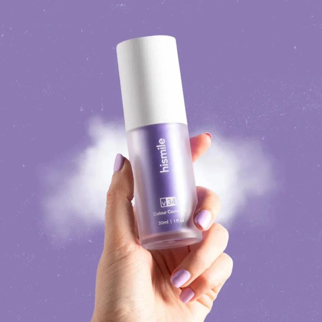 Hismile V34 Purple Color Corrector Serum – Advanced Teeth Whitening Toothpaste